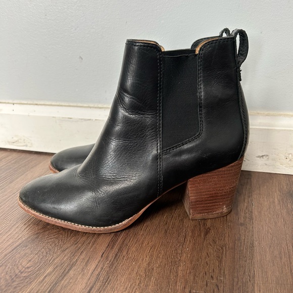Madewell black ankle high heel boots size 9.5 - Picture 2 of 6